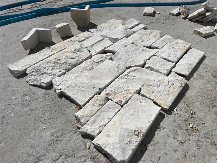 Travertine Loose Stone Veneer Cream Color JRSL-068